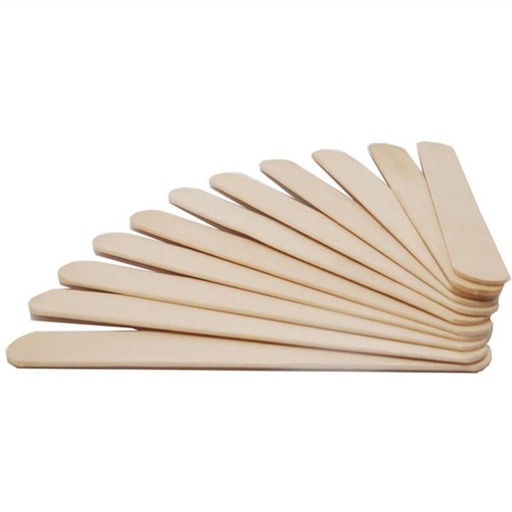 Praktische, umweltfreundliche Holzspatel (50 Stück) für hygienische Haarentfernung bei professionellem Waxing.