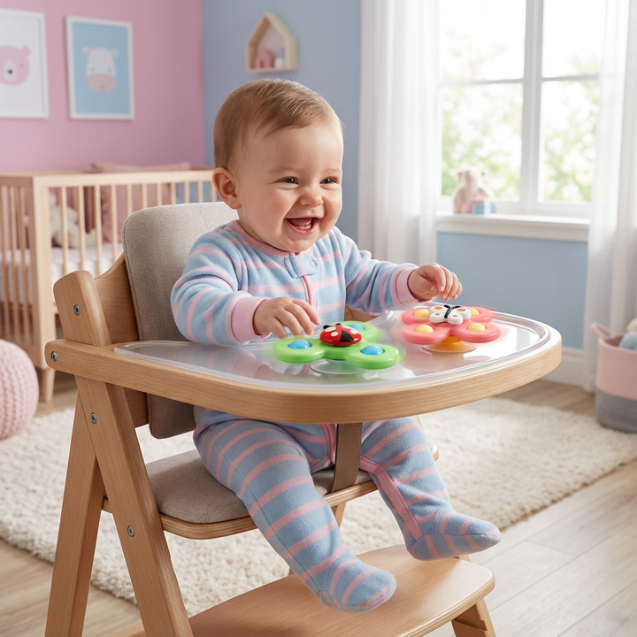 Entwicklungsspielzeug: 3er Set Baby Karussell Spielzeug fördert Sensorik & Motorik. Ideal als Geschenk für Kinder.