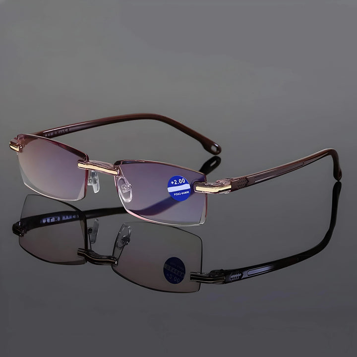 Stilvolle Unisex Brille: Gleitsicht, Blaulichtfilter, UV400 Augenschutz. Ideal für Alltag.