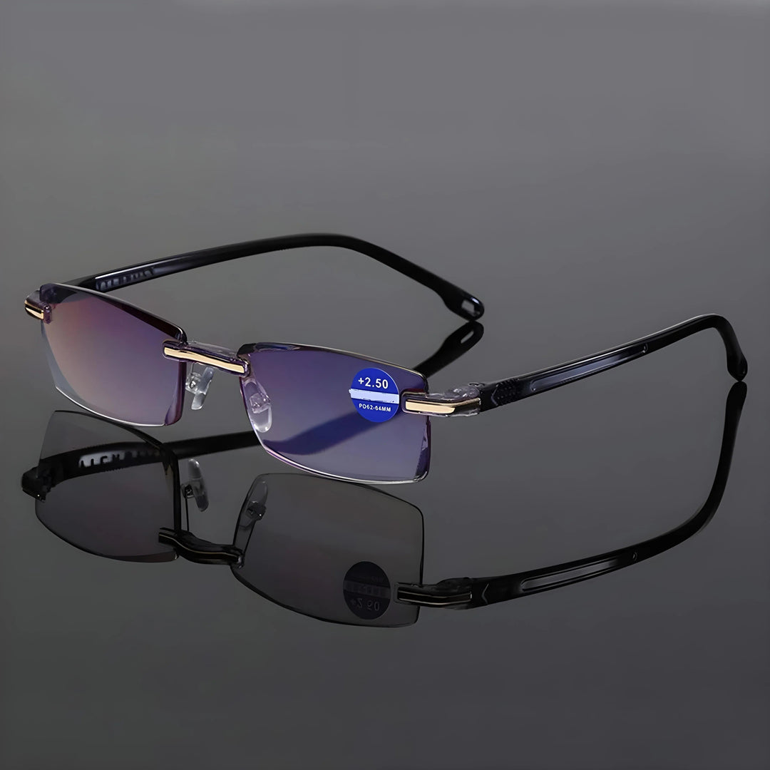 Unisex Gleitsichtbrille. Blaulichtfilter & UV400-Schutz. Kratzfeste Gläser für klare Sicht.