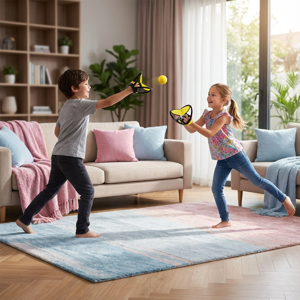 Aktives Fang Ball Spiel Set für Kinder, fördert Koordination & Bewegung im Freien.