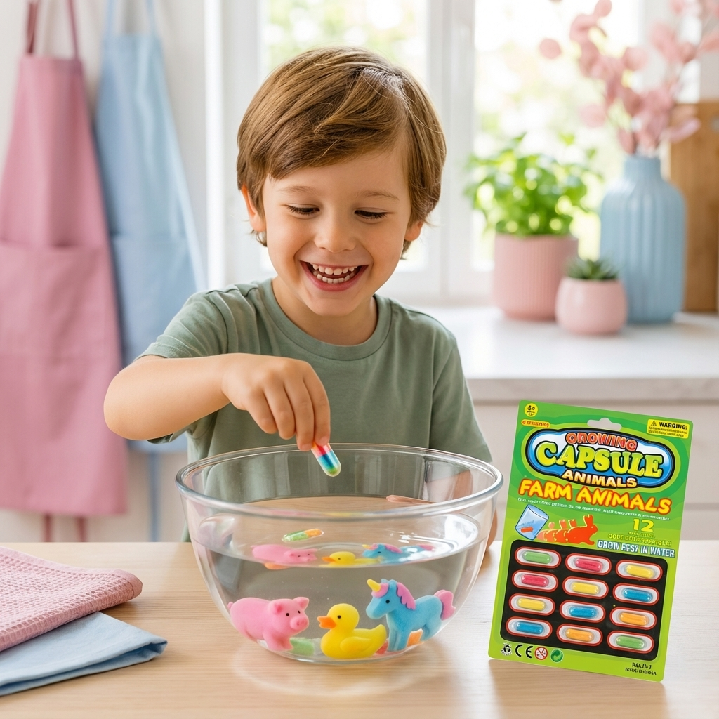 Magische Tier Wachstumskapseln für Kinder. Lernspielzeug & Kreativität fördern beim Wasser Spiel.