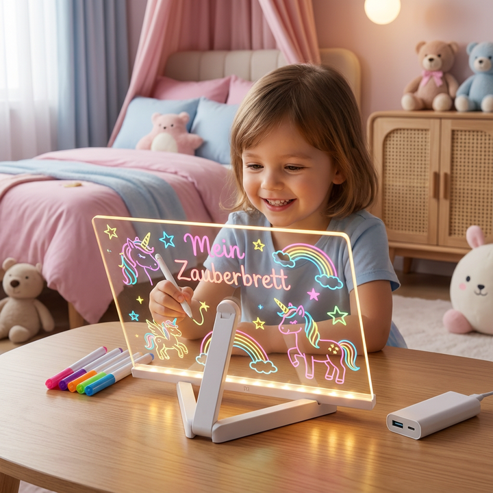 Kinder LED Zeichenbrett für kreativen Malspaß, ideal als Lernspielzeug & Geschenk für Kinder.