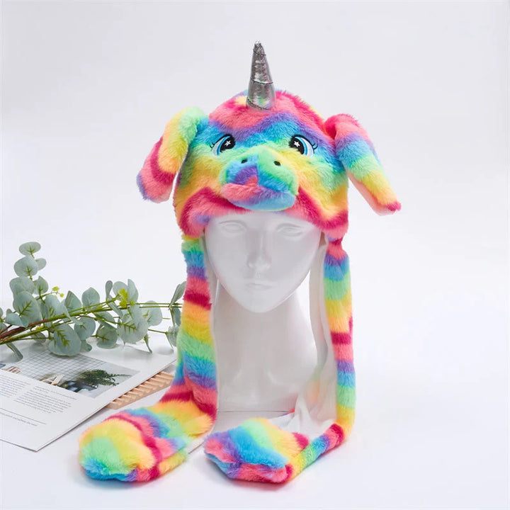 Einhorn Mütze mit Wackelohren, bringt Freude & Lächeln ins Kindergesicht.