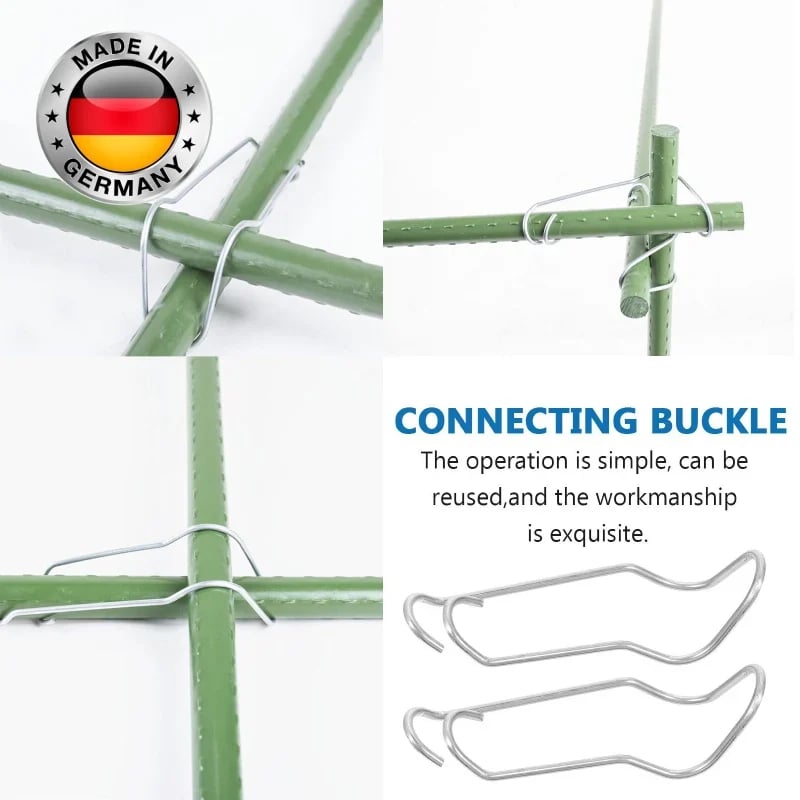 Wetterfester Rohrverbinder aus verzinktem Eisen für robuste Zaunkonstruktionen und Gewächshäuser.