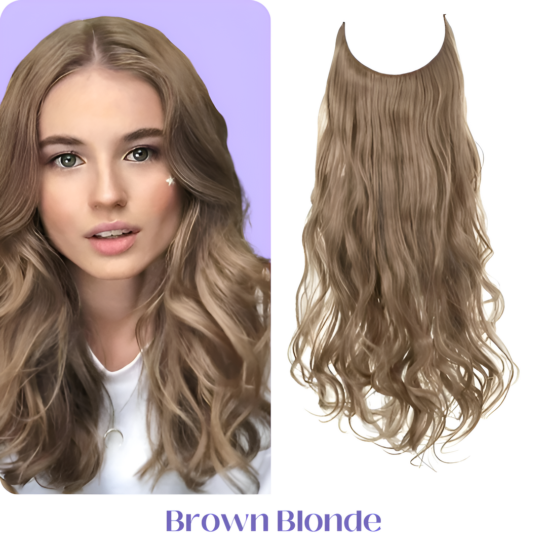 Schöne, volle Haare dank unsichtbarer Haarverlängerungen für Damen.