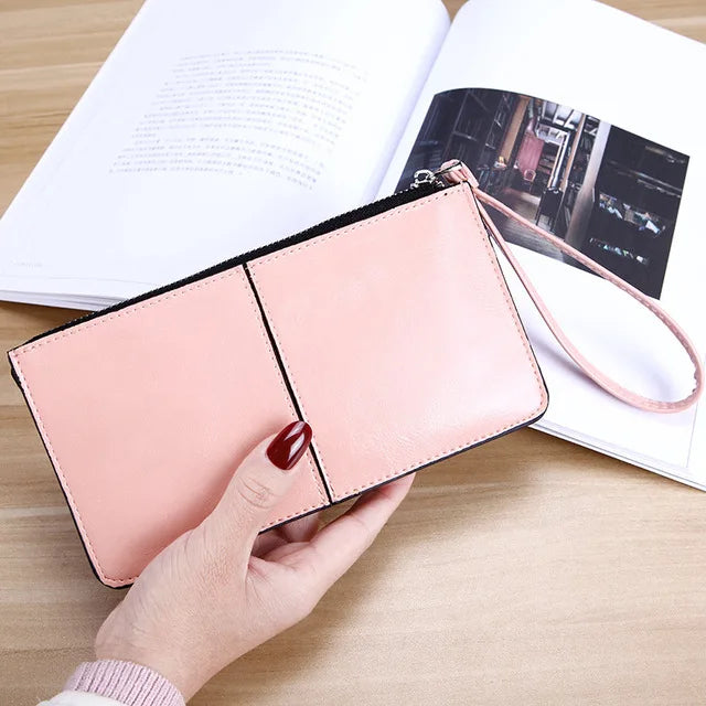 Elegante, vielseitige Damen-Clutch im Vintage-Stil, mit Reißverschluss für Karten und Essentials.