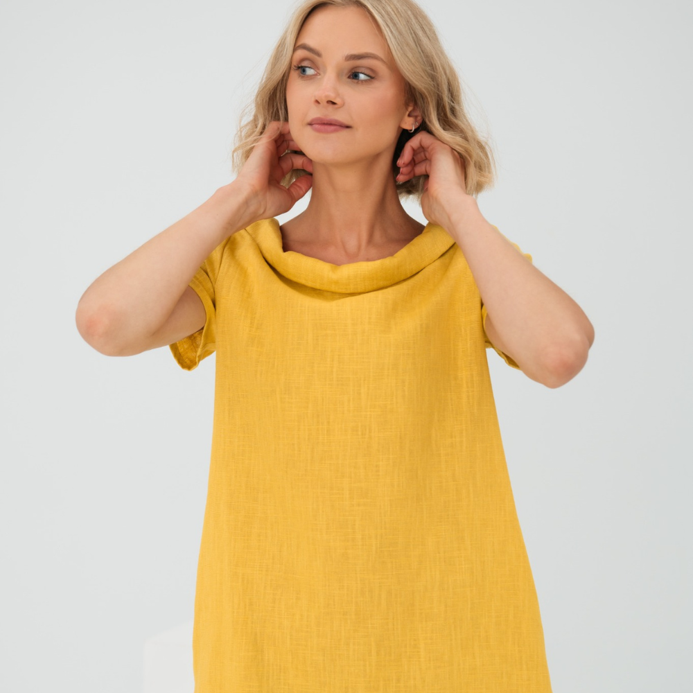 Elegantes Damen Sommer Midikleid in leichter Stoffqualität, ideal für warme Tage und vielseitige Sommeroutfits.