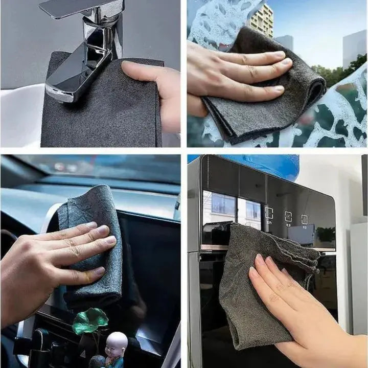 Ultra-saugfähiges Mikrofasertuch für streifenfreie Spiegel. Ideal für glänzende Spiegelflächen in Bad & Haushalt.
