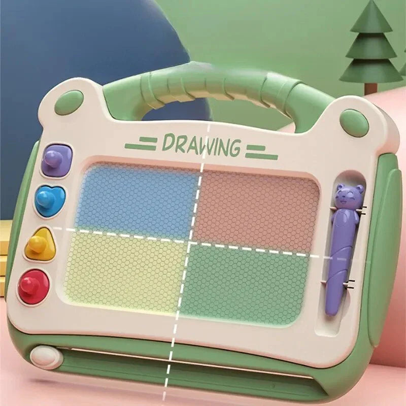 Magnetisches Zeichenbrett für Kinder, ideal für kreatives Malen, ein tolles Montessori Lernspielzeug.