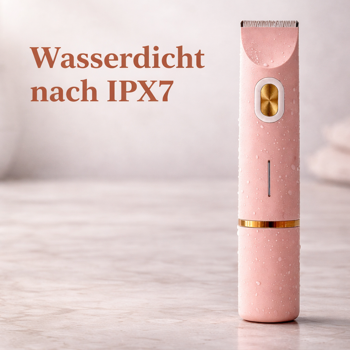 Hygienischer, wasserdichter elektrischer Damen Intimrasierer. Für einfache Reinigung und sichere Haarentfernung.