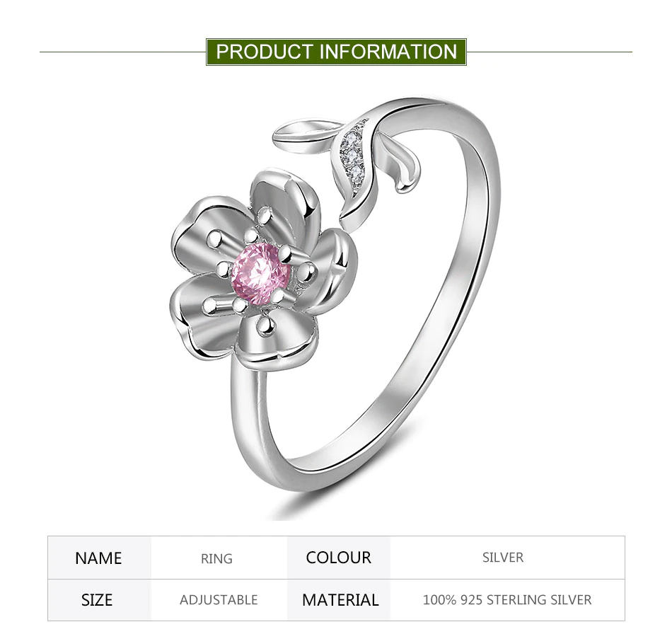 Zarter Damen Blumenring aus 925er Silber, verstellbar. Symbolisiert ewige Liebe, ideal als Geschenk.