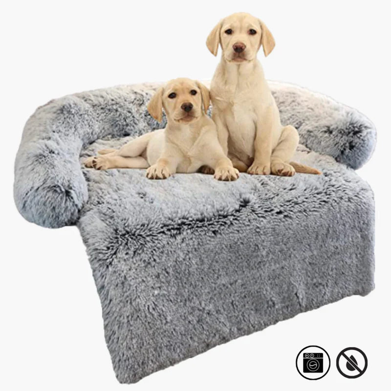 Großes Hundesofa, dunkelgrau, extra weiches & gemütliches Haustierbett, rutschfest für Sicherheit.