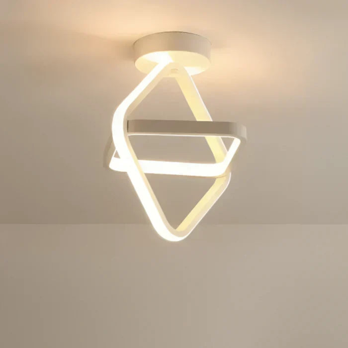 Moderne Deckenleuchte LED mit zwei Ringen, energieeffizient, Designerbeleuchtung für Zuhause.