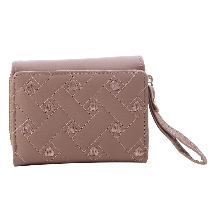 Dreifach faltbare Damen Geldbörse, sichert Karten und Münzen, modisches Frauen Accessoire.