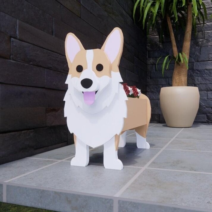 Origineller Hunde-Blumentopf: Perfektes Pflanzgefäß als Geschenkidee oder für Sie.