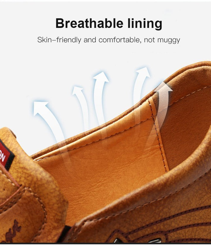 Bequeme Herrenschuhe als Slip-On Slipper, atmungsaktiv und federleicht.
