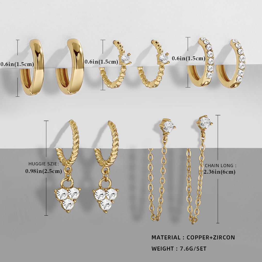 Zeitlose Damen Herzohrringe mit Zirkonia, eleganter Retro-Schmuck für jeden Tag.