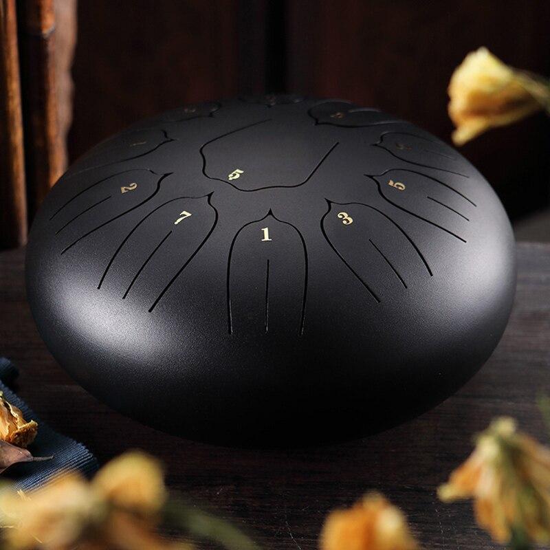 6 Zoll 8-Ton Stahl Zungentrommel für Entspannung & Meditation. Ideales Percussion Musikinstrument für Yoga.