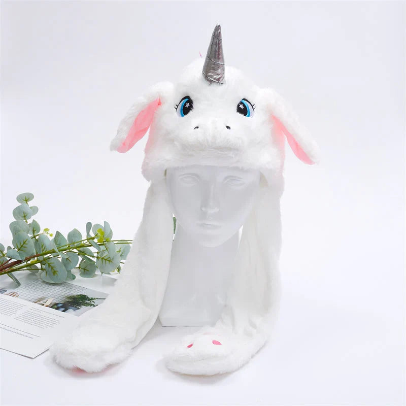 Lustige Kindermütze mit beweglichen Ohren, ideal als Geschenk für Kinder.