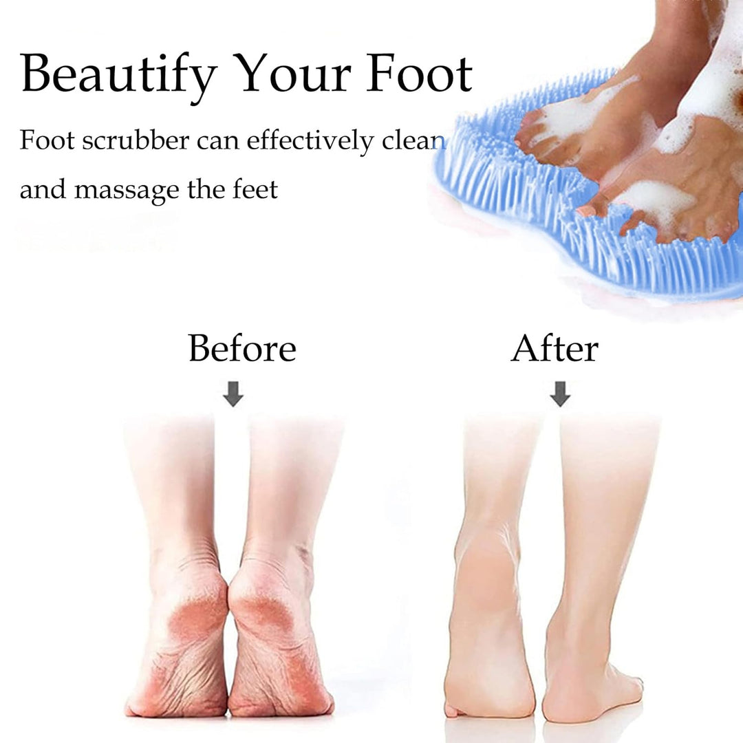 Komfortable Silikon Fußpflegematte, ideal zur Massage und Reinigung unter der Dusche. Fördert Wellness & Hygiene.