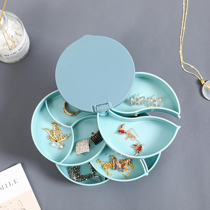 Drehbarer Schmuck-Organizer für einfachen Zugriff auf Ihre Lieblingsschmuckstücke und Accessoires.