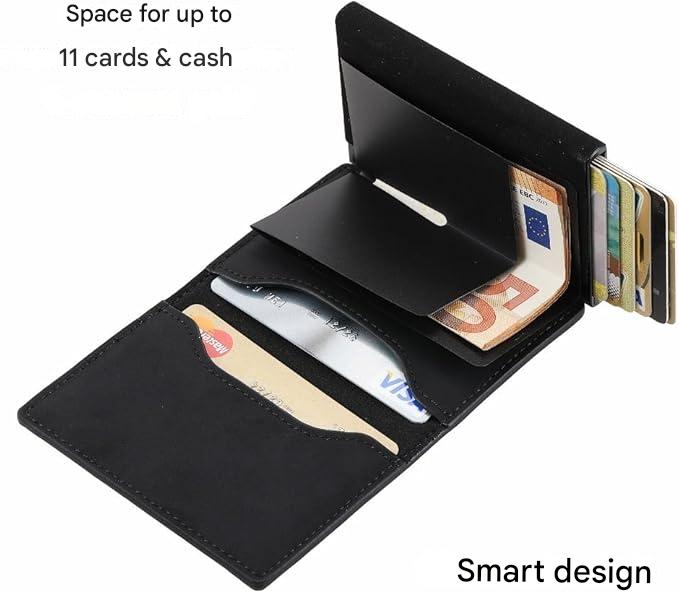Minimalistisches Kartenetui, Unisex Slim Wallet mit RFID-Schutz, perfekt für wenige Karten und Scheine.