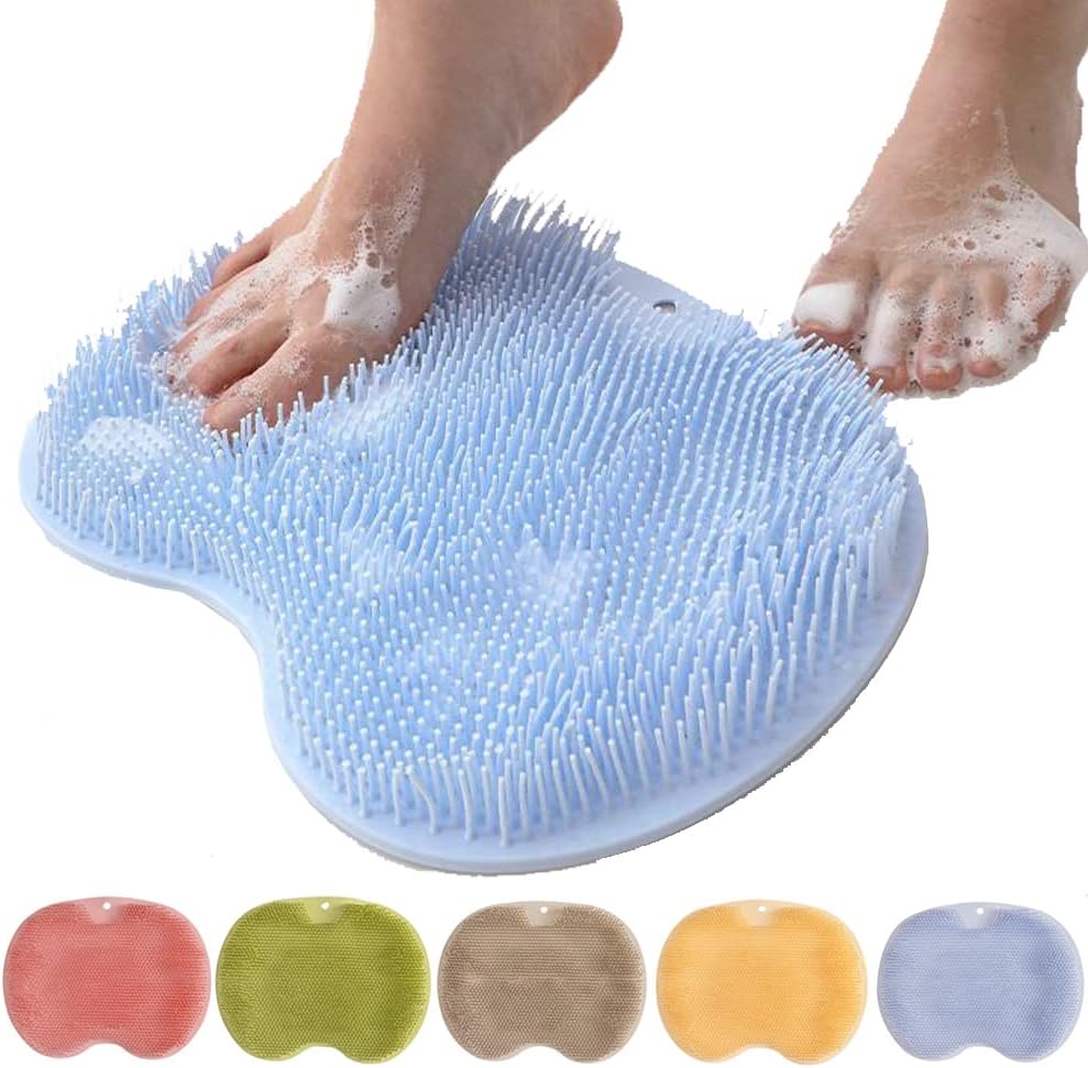 Effektive Fußreinigungsmatte aus Silikon für hygienische Fußpflege in der Dusche. Rutschfest & einfach zu nutzen.