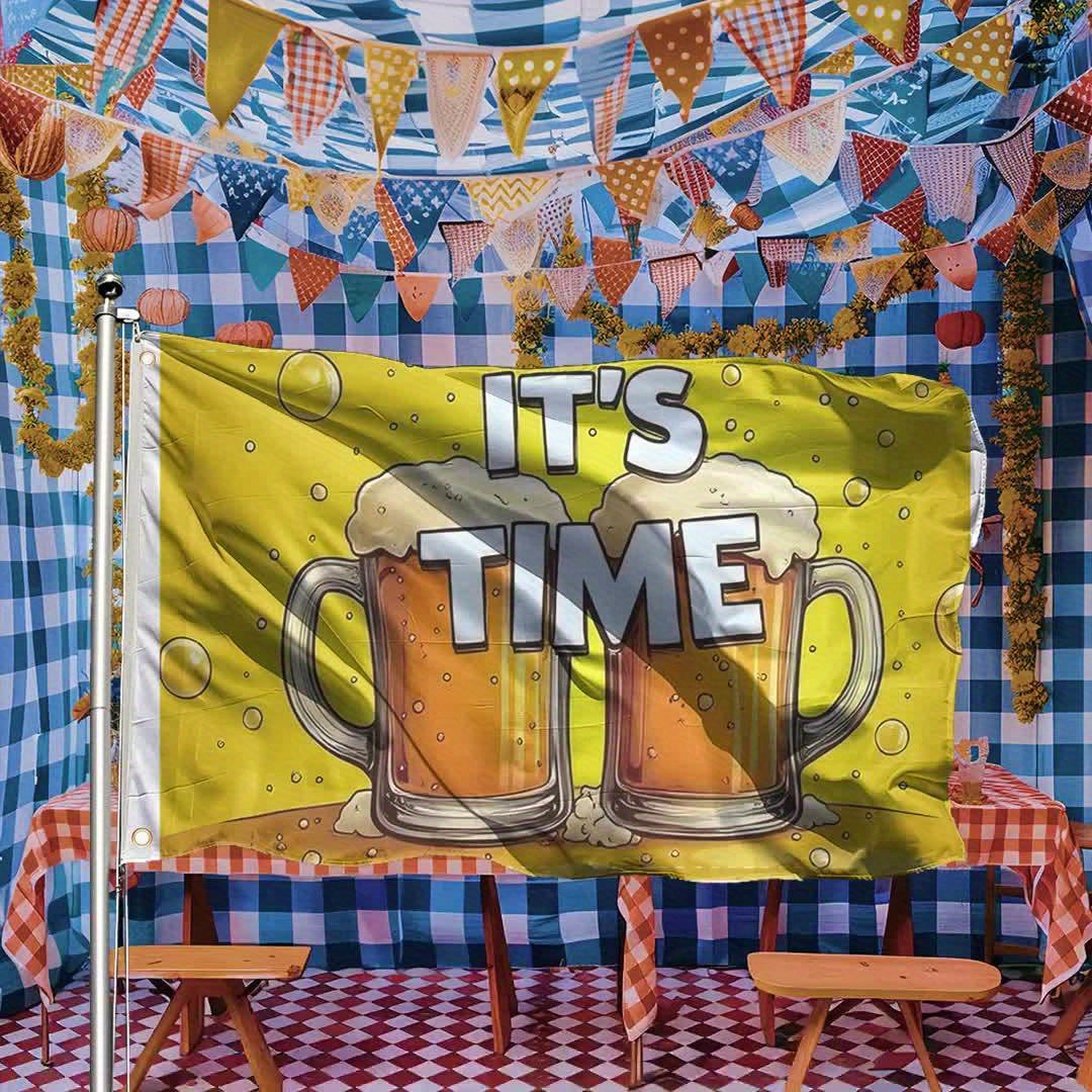 Oktoberfest Deko Flagge "Prost" – groß, wetterfest. Die ideale Bayern Flagge für Bierfest & Party.