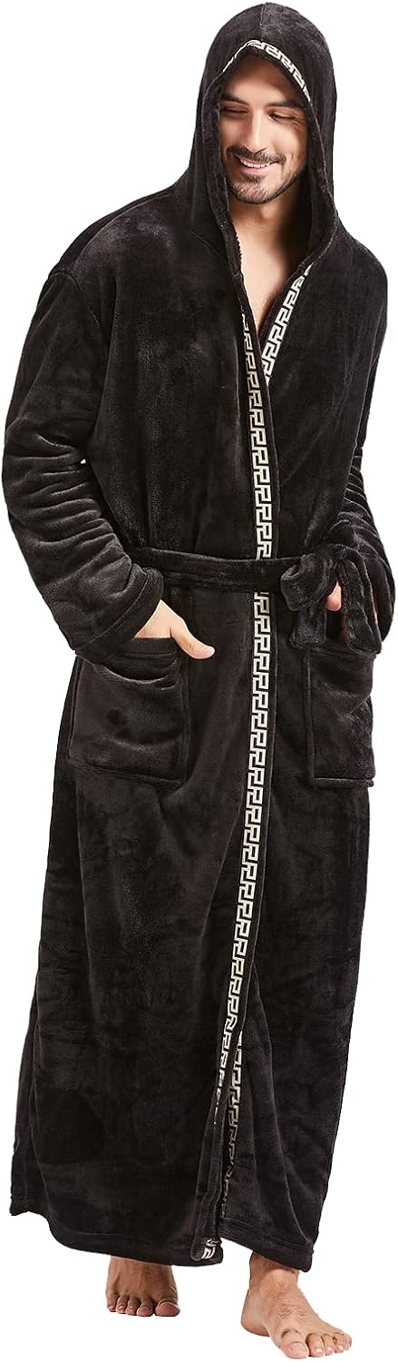 Herren Morgenmantel mit praktischen Taschen, für Komfort zu Hause.