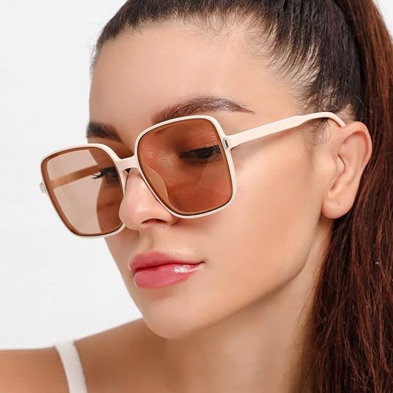 Moderne Damen Sonnenbrille im Quadrat-Design. Bietet eleganten UV400 Schutz und ist ein Fashion Highlight.