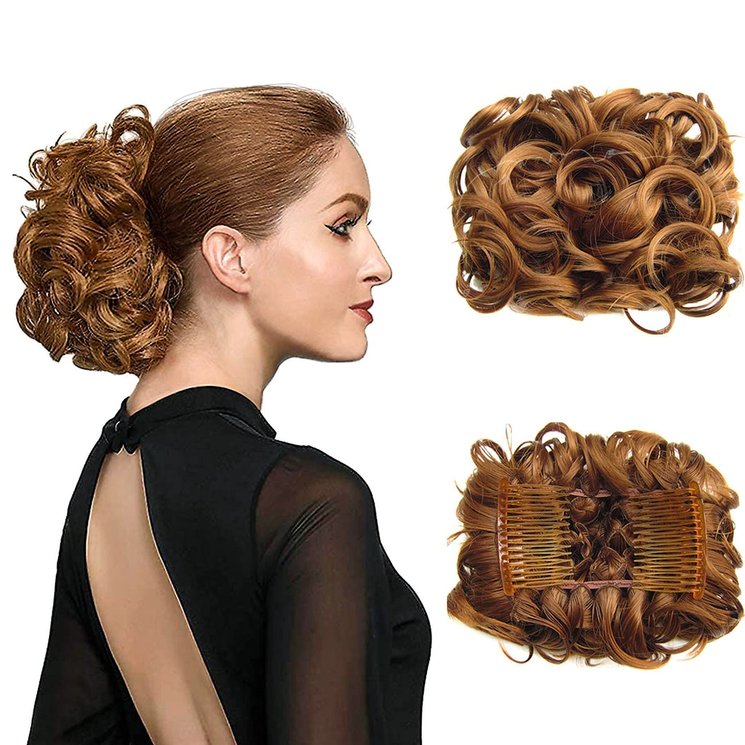 Synthetisches Dutt Haarteil für Damen mit Haarband, perfekt für schnelles Styling und Volumen.