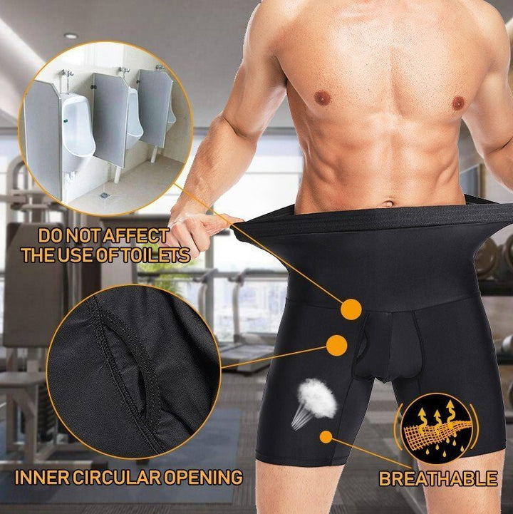 Vielseitige Herren Formende Shorts mit hoher Taille. Ideal für Bauchkontrolle und täglichen Komfort.