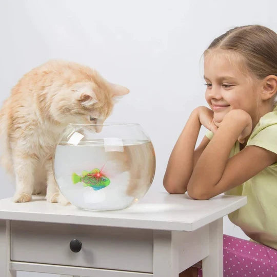Interaktives Katzenspielzeug: Lebensechte schwimmende Fische für aktive Katzenunterhaltung im Wasser.