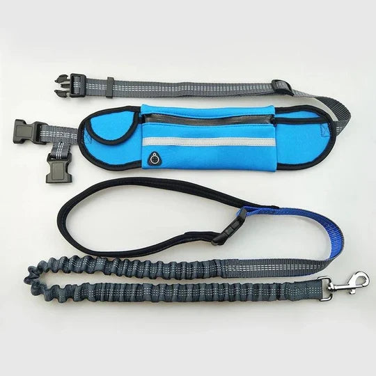 Strapazierfähige Hundeleine mit Hüftgurt, perfekt für Hundesport, Laufen & aktive Spaziergänge. Freihändig!