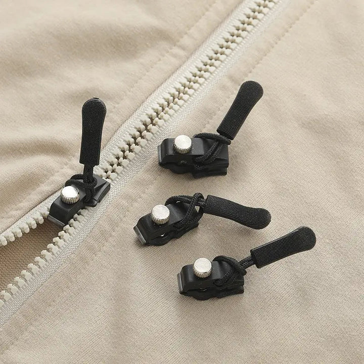 12tlg. Reißverschluss Reparatur Set. Einfache Zipper Schieber Montage für Jacken, Taschen, Rucksäcke, DIY.