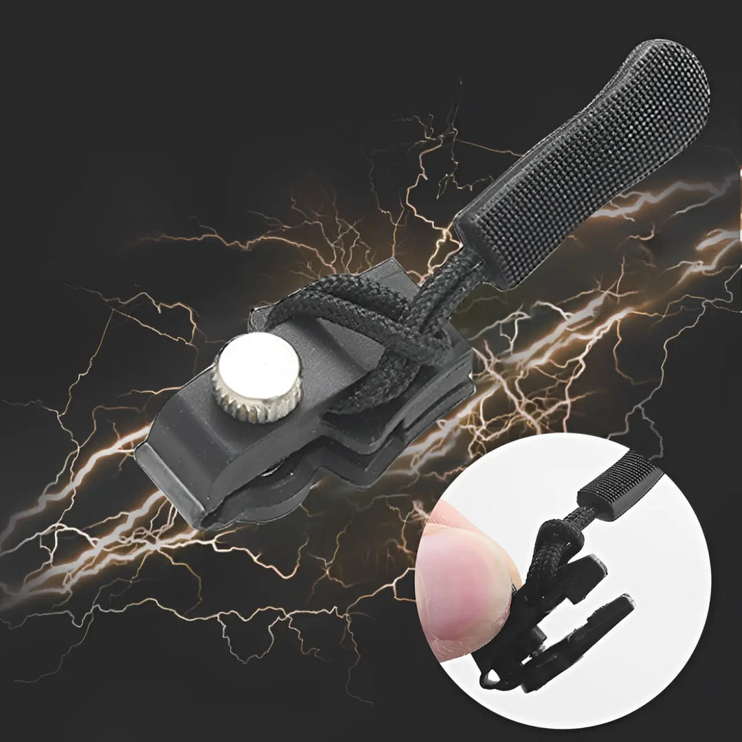 Werkzeugloses Reißverschluss Reparatur Set. Einfache Zipper Schieber Montage für schnelle DIY Reparaturen.
