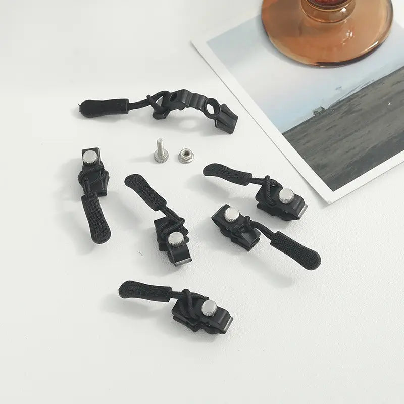 Reißverschluss Reparatur Set: 12 Zipper Schieber für Jacken, Rucksäcke, Taschen. Ersatzteile werkzeuglos montieren.