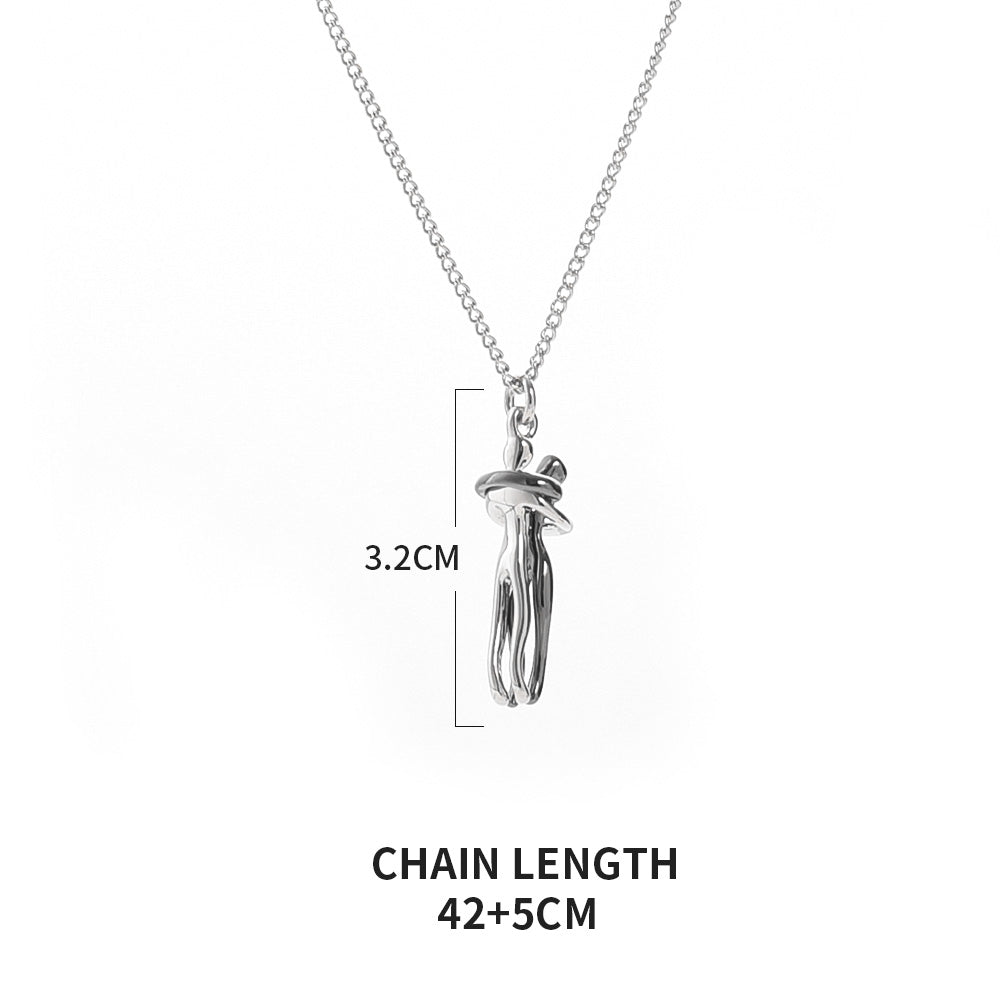 Stilvolle Unisex Paarhalskette aus S925 Silber. Perfekt um Liebe & Verbundenheit zwischen Partnern zu zeigen.