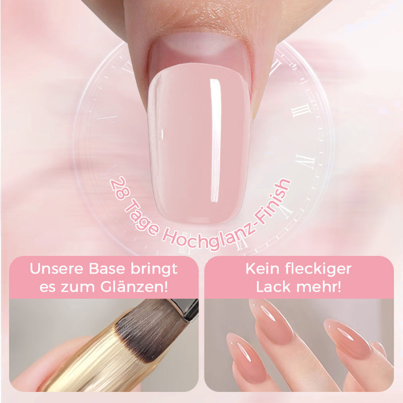 Hand hält multifunktionales Nagelhaftgel. Essentielles 3-in-1-Produkt für makellose Gelnägel & dauerhafte Nagelverstärkung.