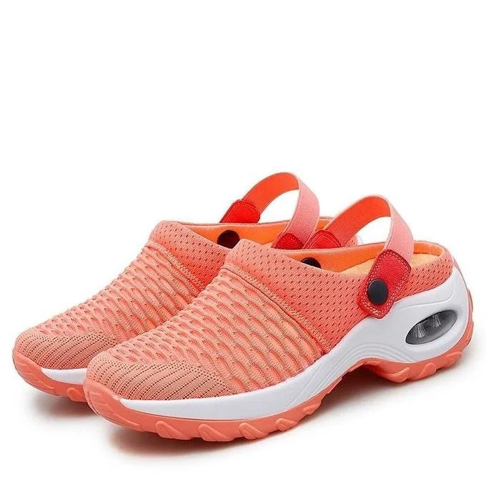 Orthopädische Damen Komfortschuhe, Slip-On, mit Luftkissen für Dämpfung und breiter Zehenbox.