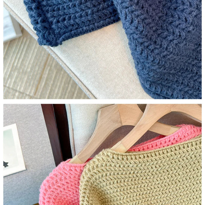 Stylischer Damen Übergrößen Pullover, Patchwork-Design. Kuschelig warm für kühle Herbsttage.