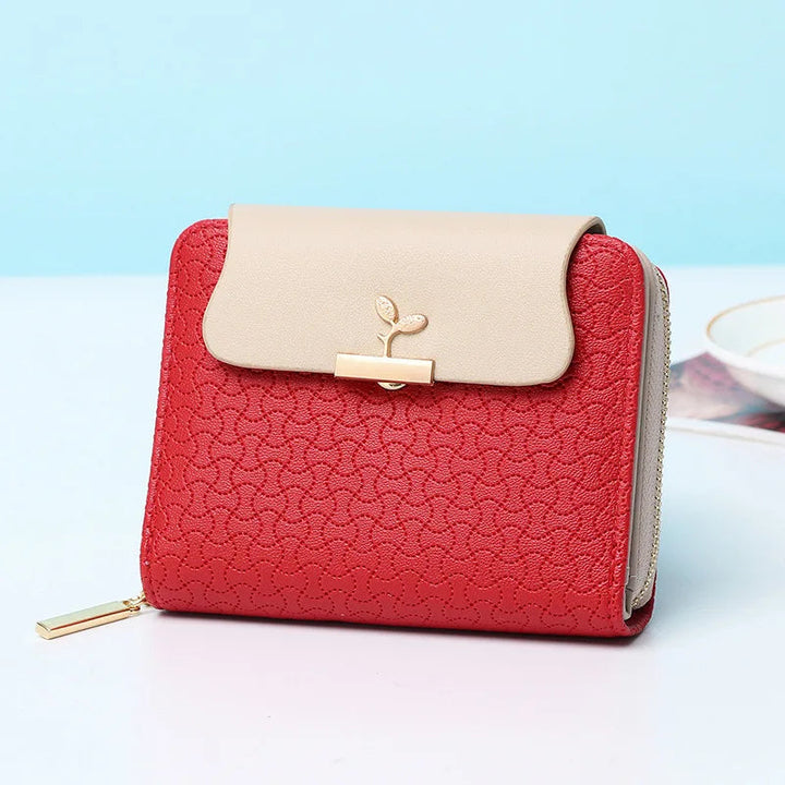 Modische Damen Blatt Clutch Geldbörse, elegant und funktional für Karten.