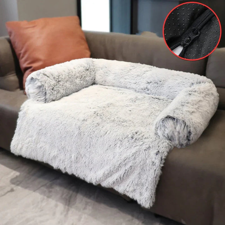 Mittelgroßes Hundebett, beige, waschbar & luxuriös, idealer Ruheplatz für dein Haustier.