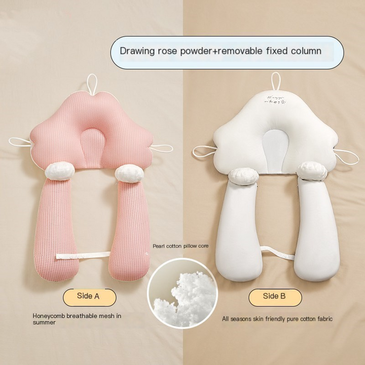 Babyschlafkissen, ergonomisch designed für Kopfschutz und gesunden Schlaf, leichte Pflege.