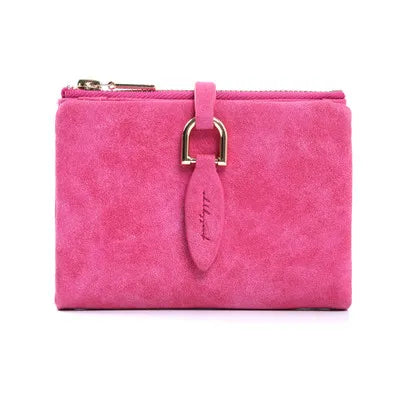 Blaue matte Damen Geldbörse im Vintage Stil. Elegante Clutch mit Druckknopfverschluss. Perfektes Accessoire.