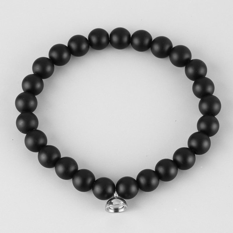 Natürliches Unisex Armband aus Onyx zur Raucherentwöhnung. Hilft beim Entzug, steigert Vitalität & Gesundheit.