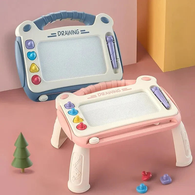 Kinder Magnettafel zum Malen und Zeichnen, robustes Montessori Kreativspielzeug für Kleinkinder.