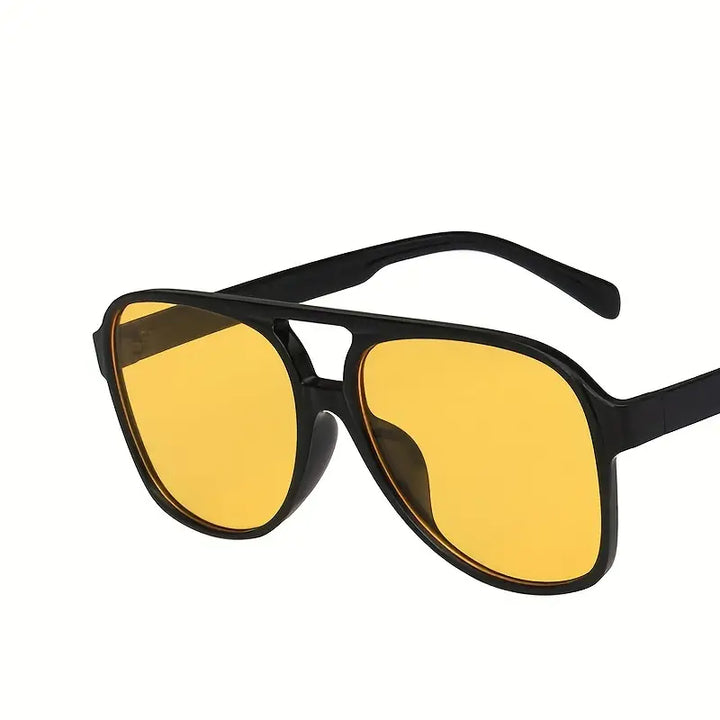 Trendige Unisex-Modebrille: Retro-Sonnenbrille mit großem Rahmen für Sommer und UV-Schutz.