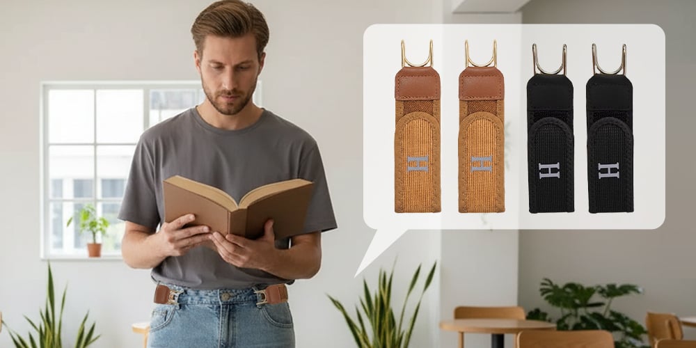 Alltagstauglicher Unisex Komfortgürtel, elastisch, verstellbar und unsichtbar ohne störende Schnalle.